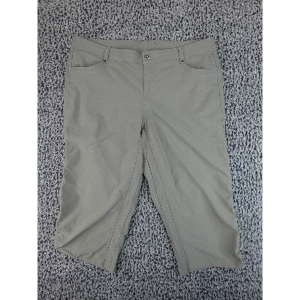 Kuhl Splash Metro Capri‎ Pants Womens 14 Sage Green Hiking Outdoor Performance